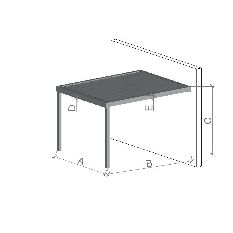 2 columnas paralelo pared