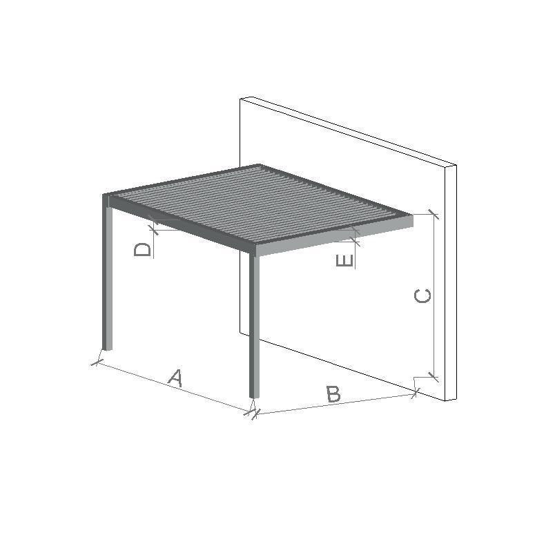 2 columnas perpendicular pared